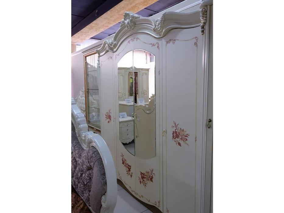 шкаф 4 дверный  с зеркалами Альба Dia  крем
