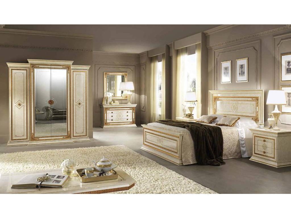 спальня классика  Leonardo Arredo Classic  крем, золото