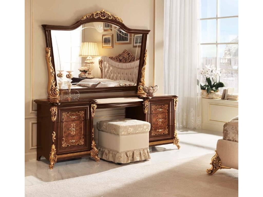 зеркало настенное  для туалетного стола Sinfonia Arredo Classic  орех, золото