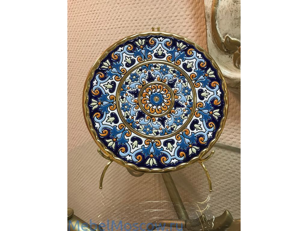 тарелка декоративная диаметр 21 см Ceramico Cearco  [01212200] золото, синий