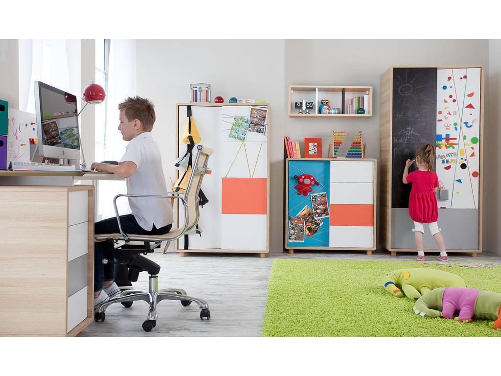 детская комната современный стиль  Evolve Vox  светлый дуб, черный, серый