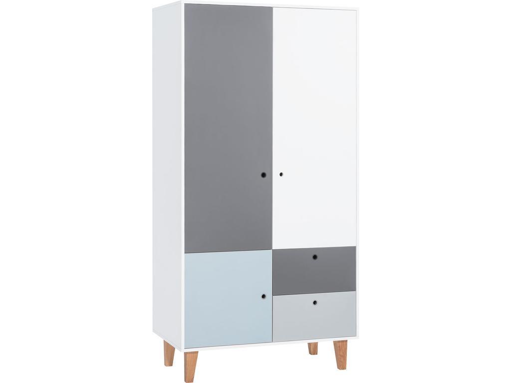 шкаф 2-х дверный  Concept Vox  [4020036] белый,графит,серый