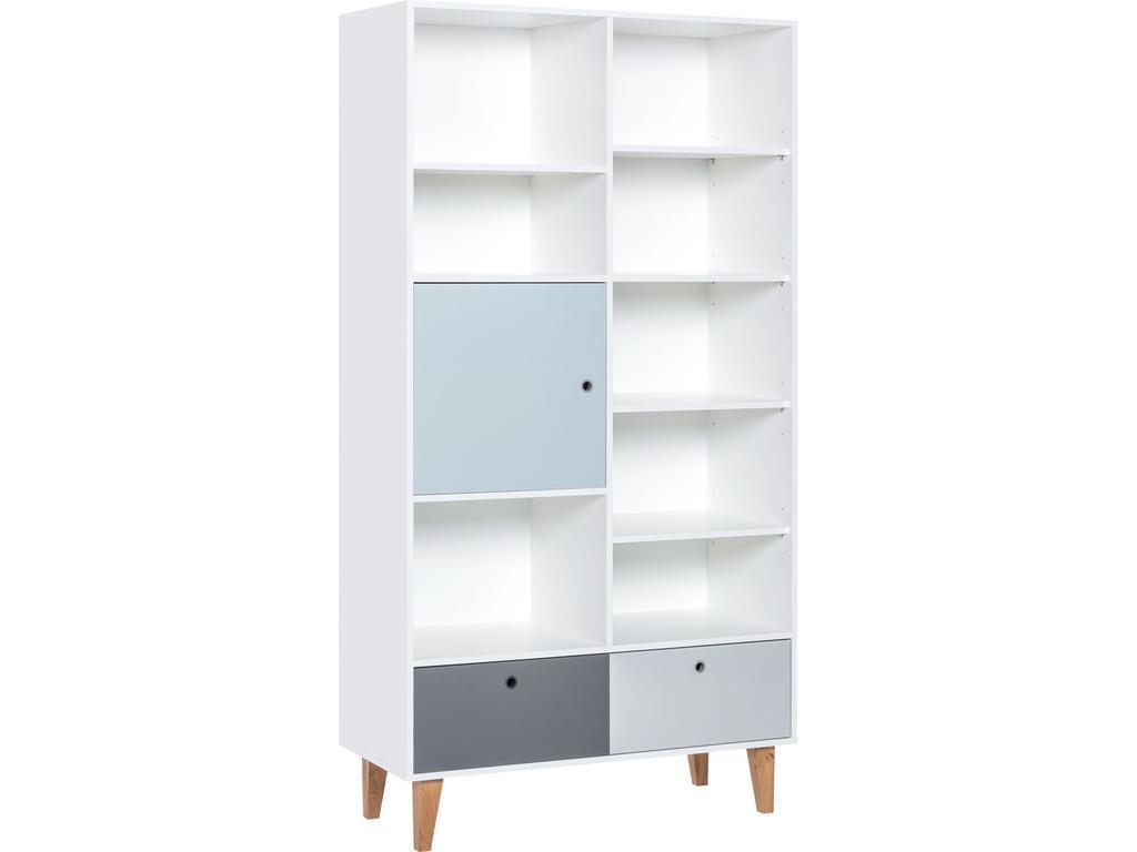 шкаф книжный  Concept Vox  [5020026] белый,графит,серый,голубой