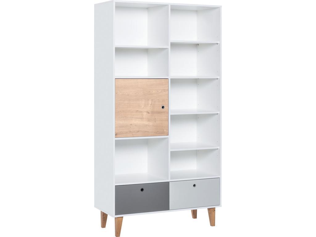 шкаф книжный  Concept Vox  [5020028] белый,графит,серый,дуб