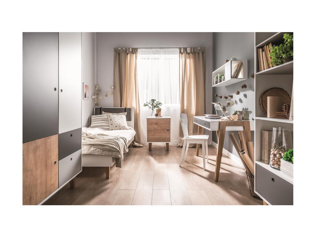 детская комната современный стиль 01 Concept Vox  белый,графит,серый,дуб