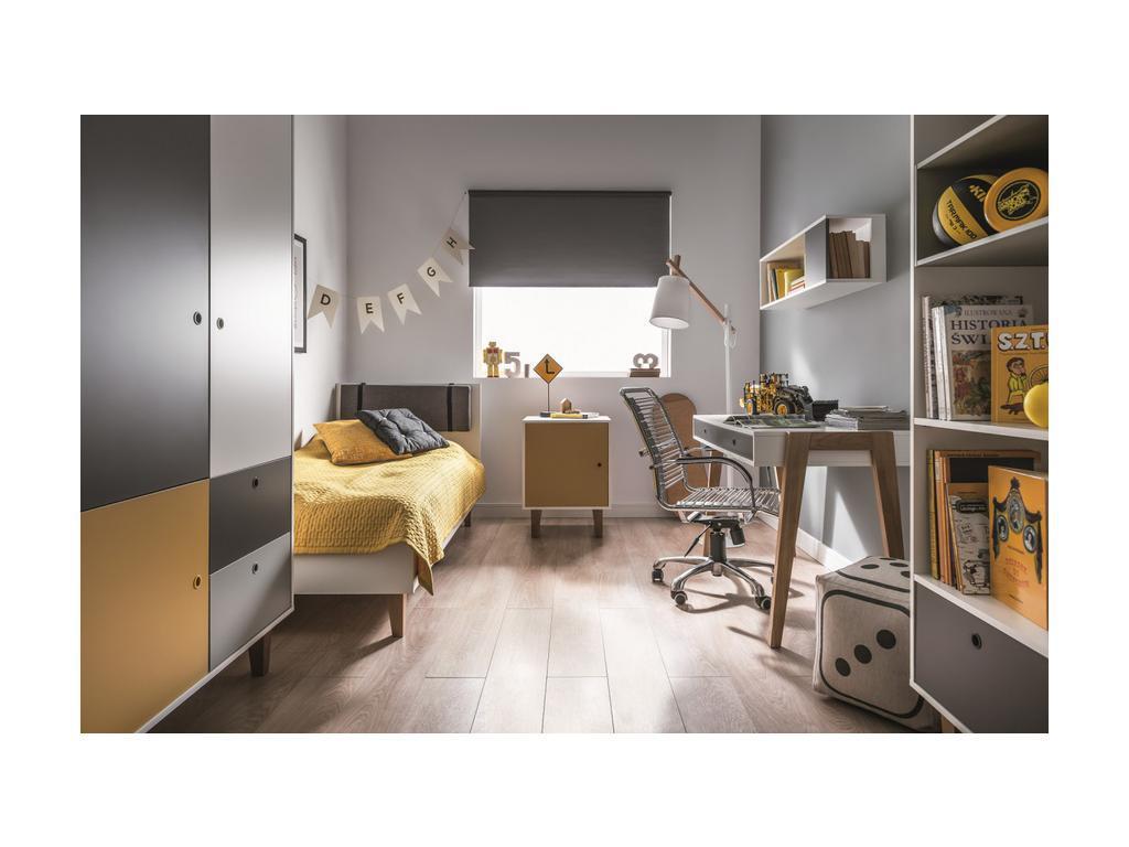 детская комната современный стиль 02 Concept Vox  белый,графит,серый,шафран