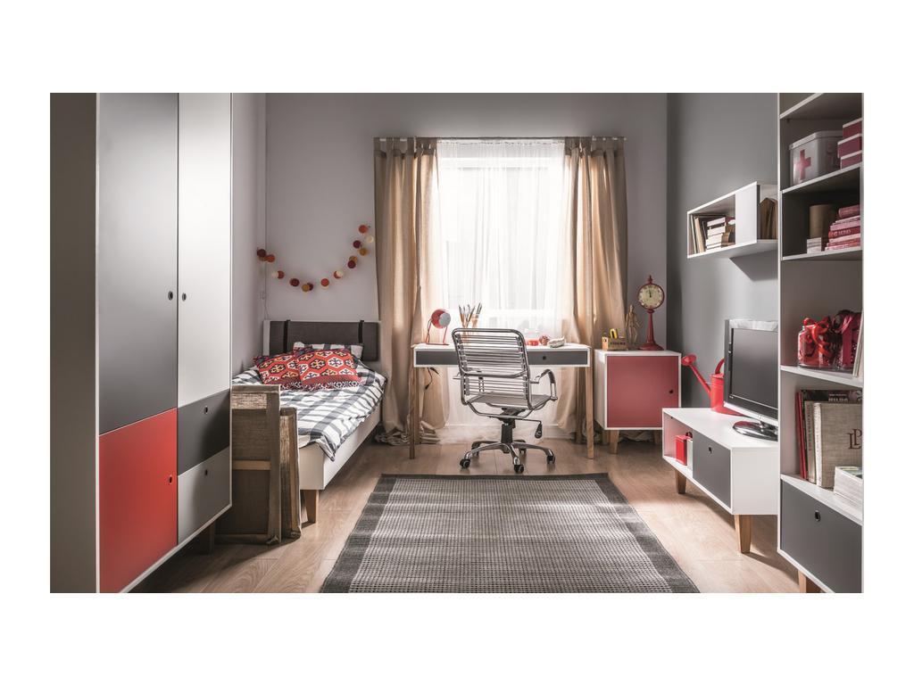 детская комната современный стиль 05 Concept Vox  белый,графит,серый,красный