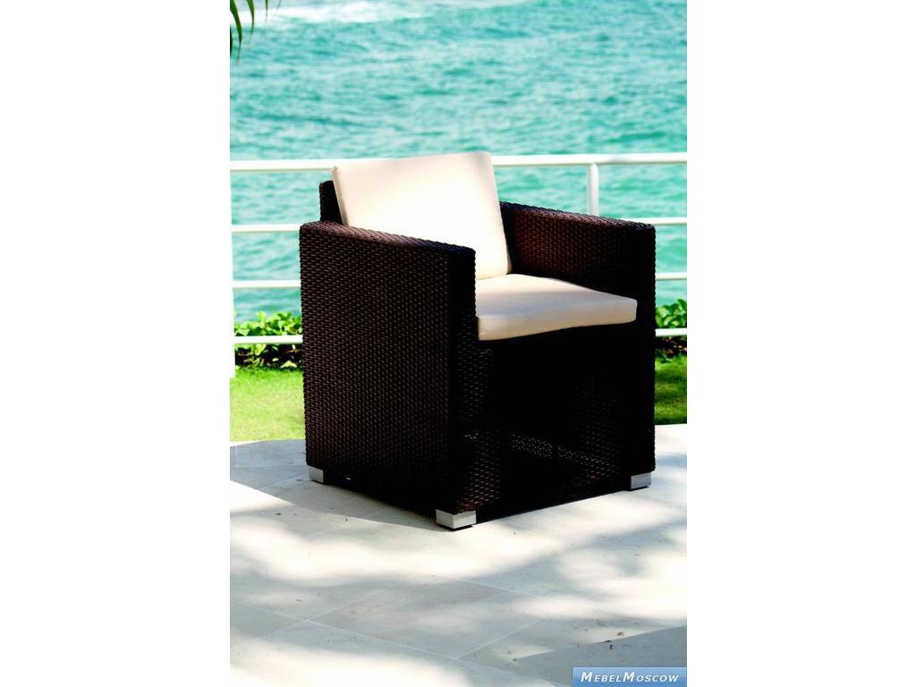кресло садовое с подушками Pacific Skylinedesign  [2370] черный кофе