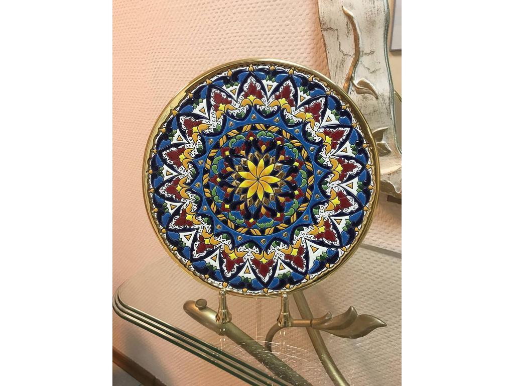 тарелка декоративная 28см Ceramico Artecer  [117-04] золото, разноцветный