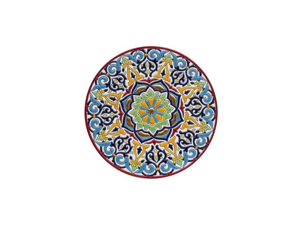 тарелка декоративная 28см Ceramico Artecer  [117-07] золото, разноцветный