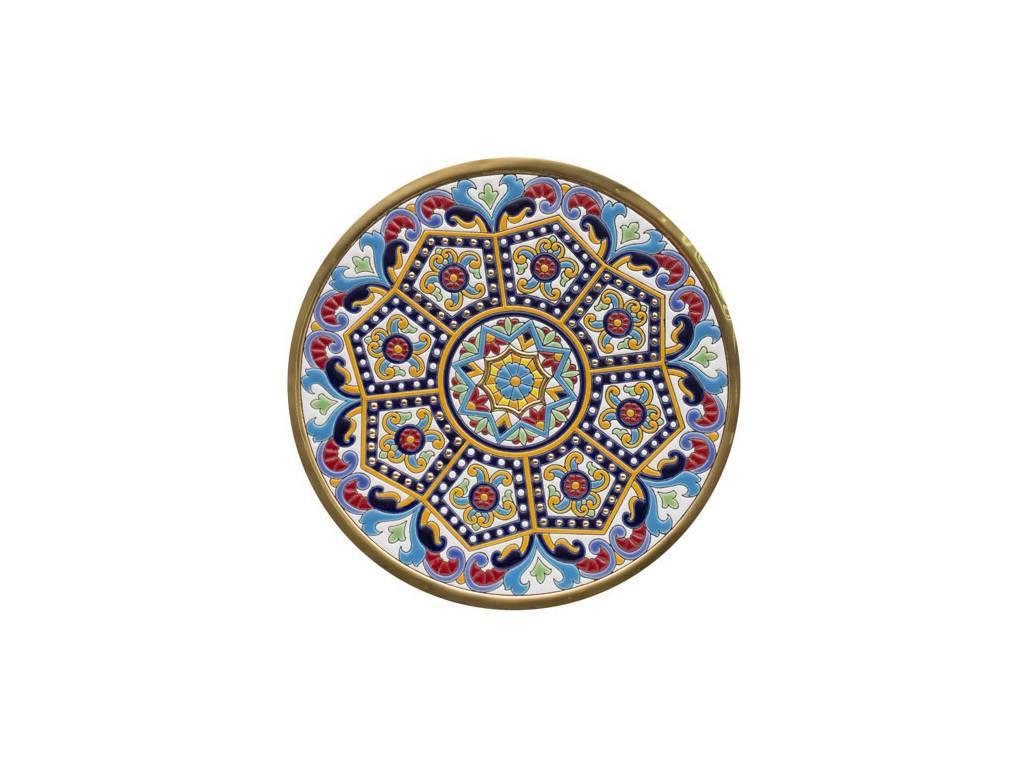 тарелка декоративная 28см Ceramico Artecer  [117-10] золото, разноцветный