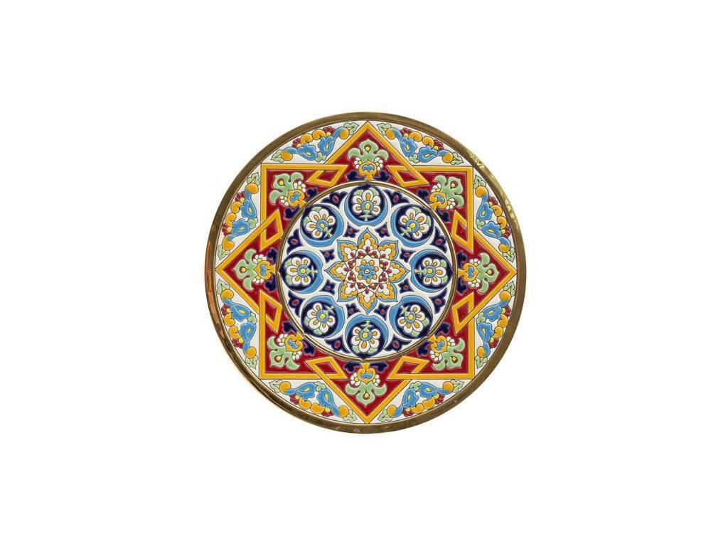 тарелка декоративная 28см Ceramico Artecer  [117-12] золото, разноцветный