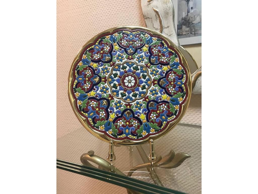тарелка декоративная 28см Ceramico Artecer  [117-14] золото, разноцветный