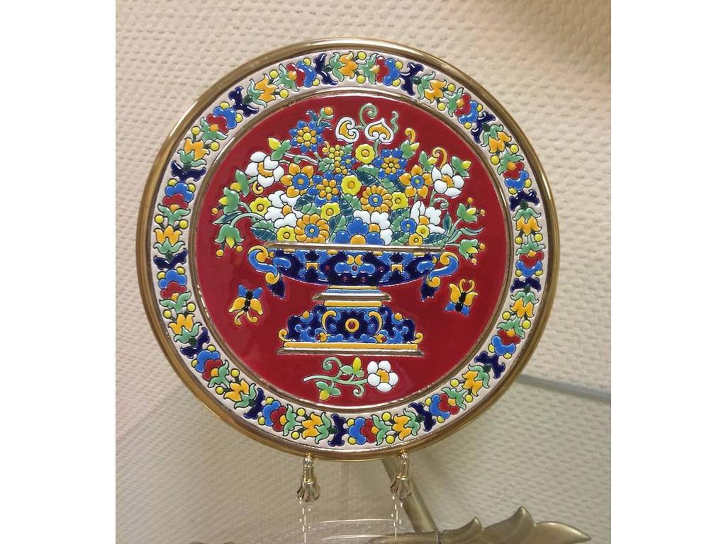 тарелка декоративная 28см Ceramico Artecer  [117-16] золото, разноцветный