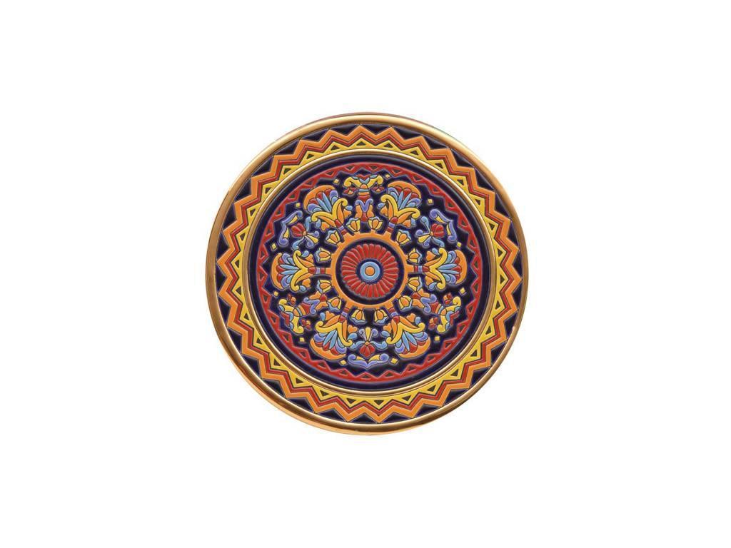 тарелка декоративная 28см Ceramico Artecer  [117-43] золото, разноцветный