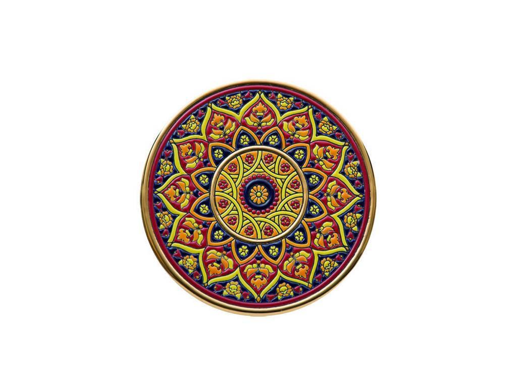 тарелка декоративная 28см Ceramico Artecer  [117-44] золото, разноцветный