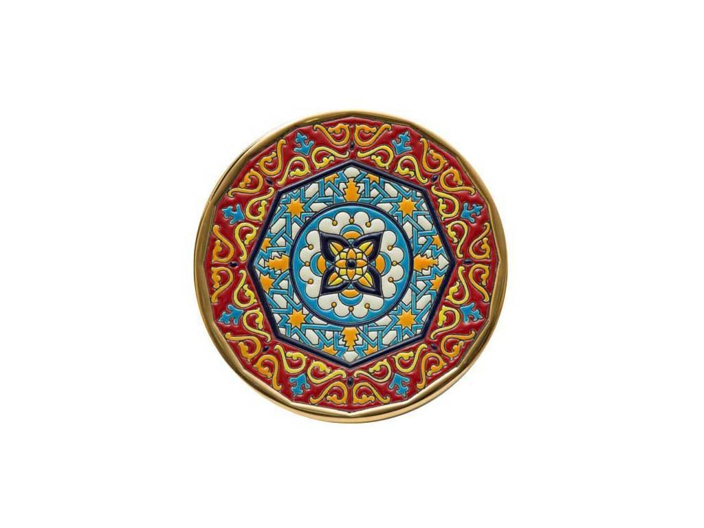 тарелка декоративная 21см Ceramico Artecer  [115-05] золото, разноцветный