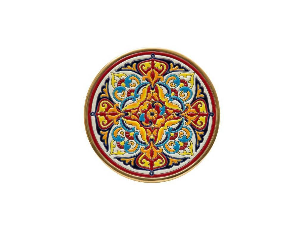 тарелка декоративная 21см Ceramico Artecer  [115-20] золото, разноцветный
