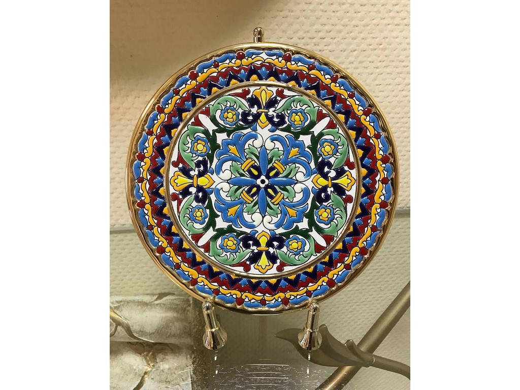 тарелка декоративная 21см Ceramico Artecer  [115-32] золото, разноцветный