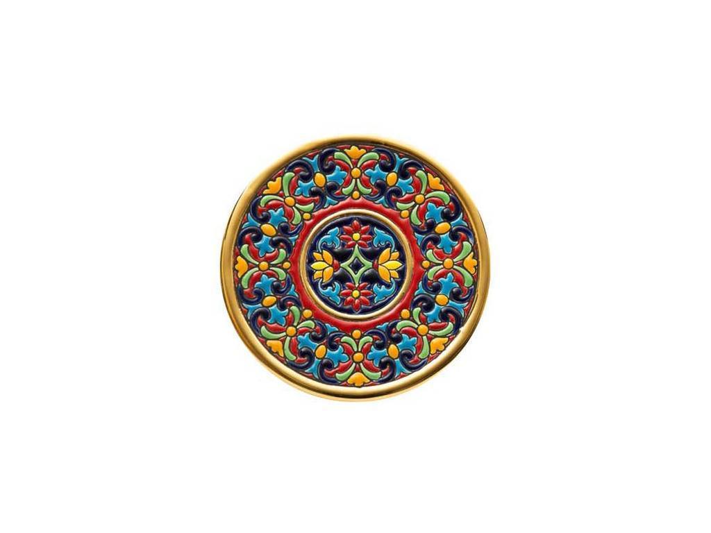 тарелка декоративная 21см Ceramico Artecer  [115-36] золото, разноцветный