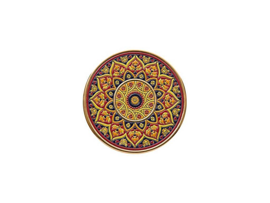 тарелка декоративная 21см Ceramico Artecer  [115-44] золото, разноцветный