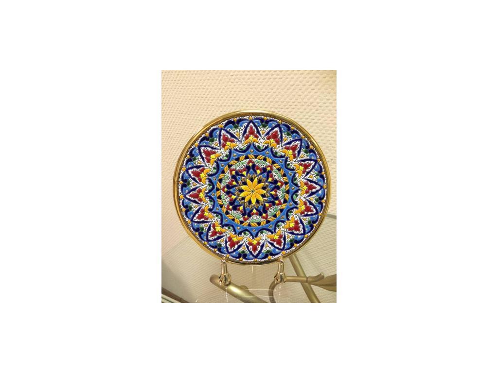 тарелка декоративная 23см Ceramico Artecer  [116-04] золото, разноцветный