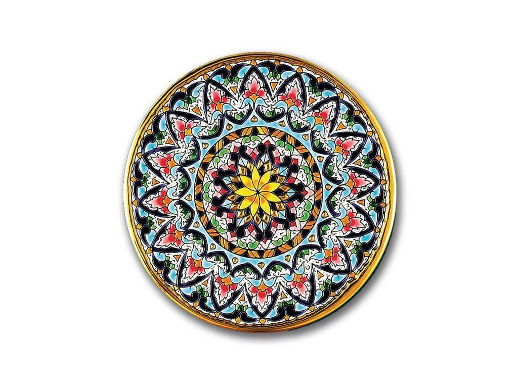 тарелка декоративная 23см Ceramico Artecer  [116-06] золото, разноцветный