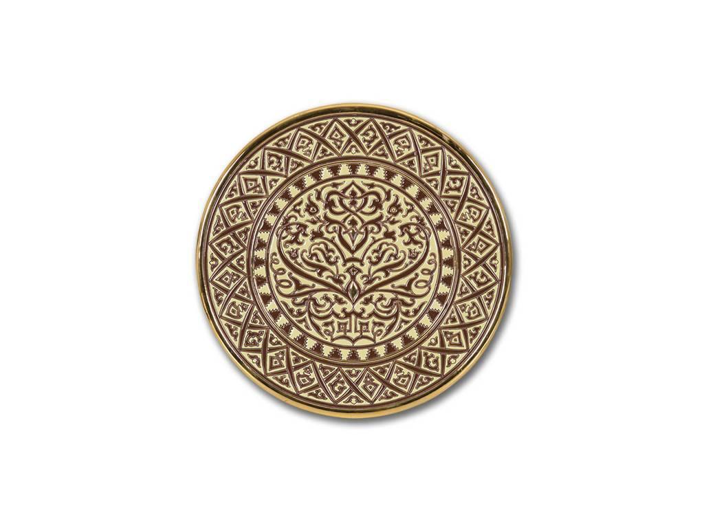 тарелка декоративная 23см Ceramico Artecer  [116-69] золото, разноцветный