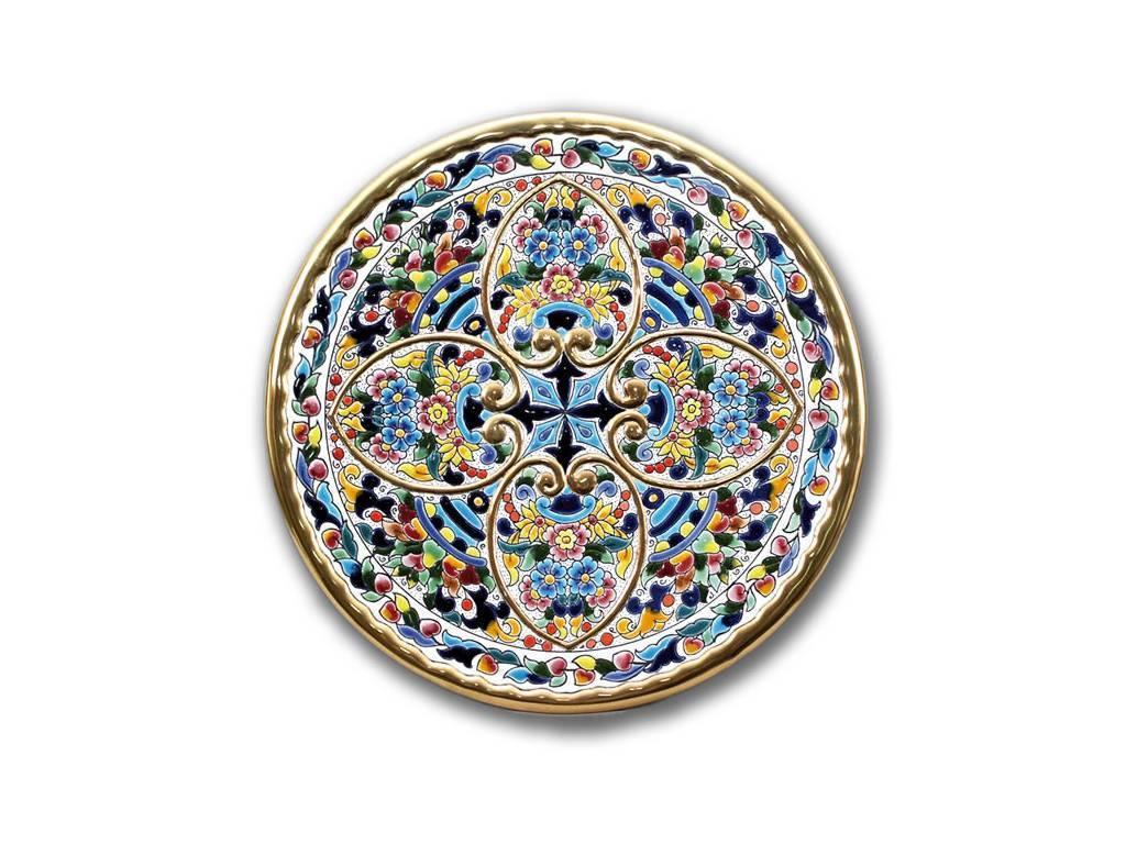 тарелка декоративная 32см Ceramico Artecer  [118-05] золото, разноцветный
