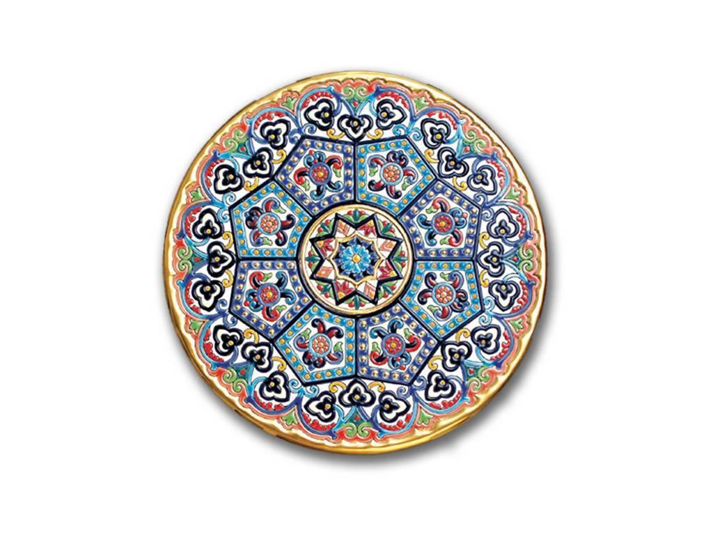 тарелка декоративная 32см Ceramico Artecer  [118-10] золото, разноцветный
