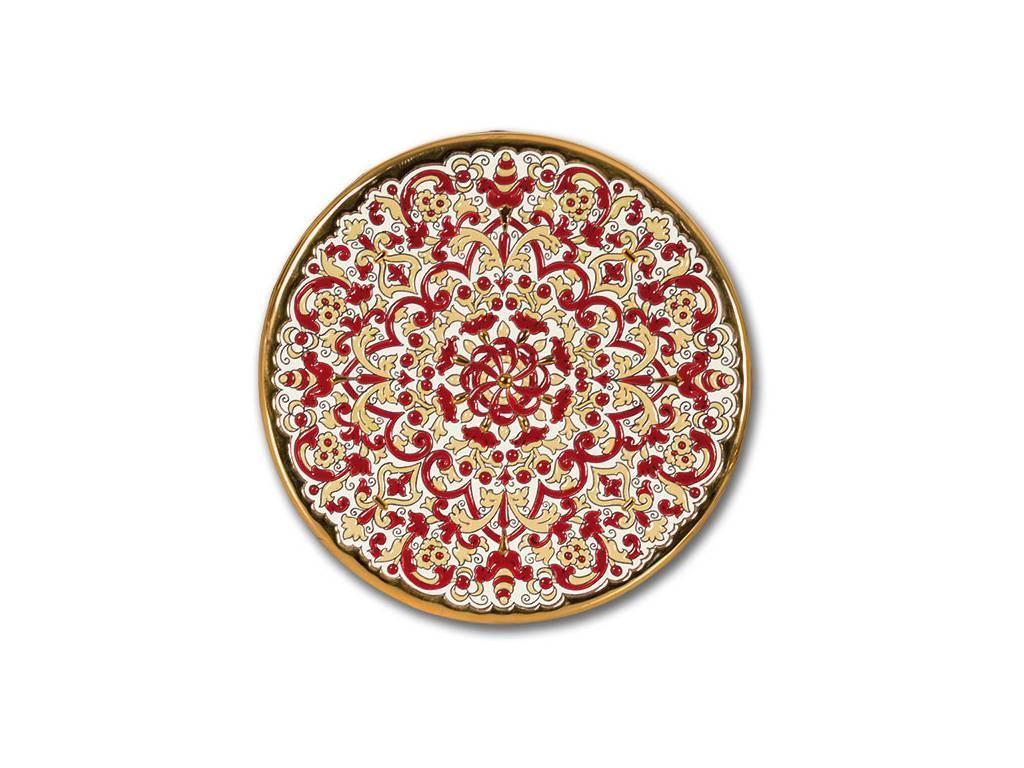тарелка декоративная 32см Ceramico Artecer  [118-60] золото, разноцветный