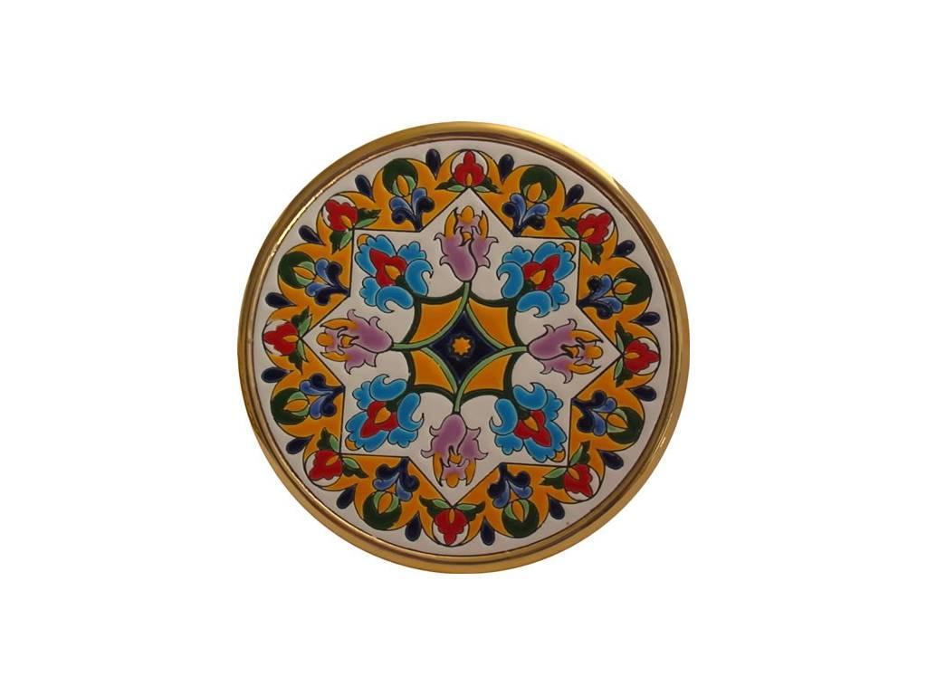 тарелка декоративная 21см Ceramico Artecer  [115-57] золото, разноцветный