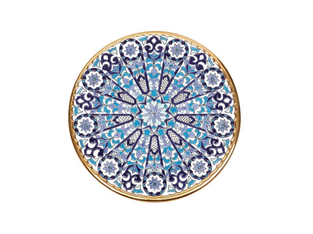тарелка декоративная 28см Ceramico Artecer  [127-05] золото, синий