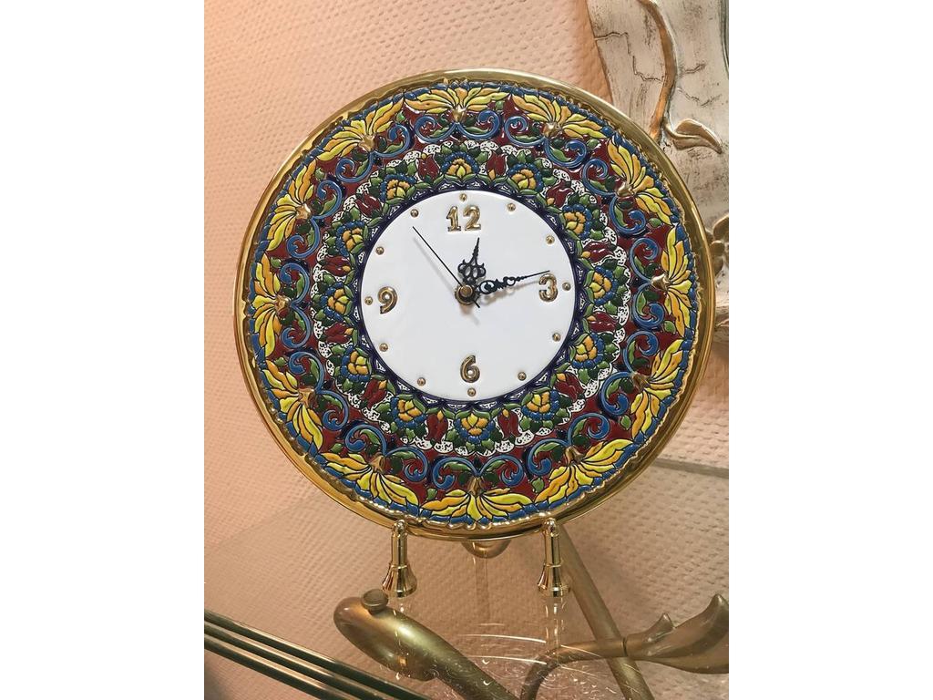 тарелка-часы диаметр 28см Ceramico Artecer  [317-05] золото, разноцветный