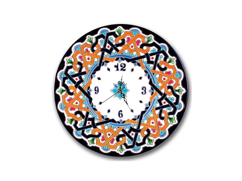 тарелка-часы диаметр 28см Ceramico Artecer  [327-04] синий, разноцветный