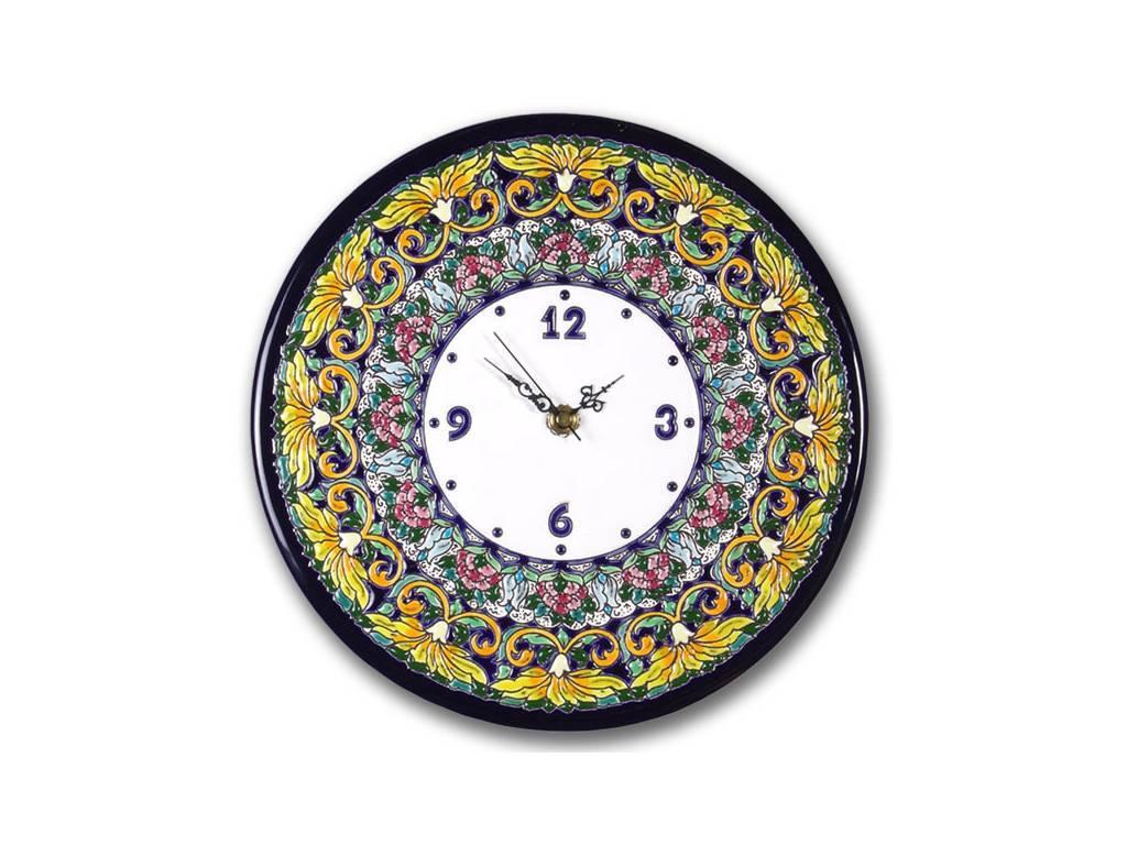 тарелка-часы диаметр 28см Ceramico Artecer  [327-05] синий, разноцветный