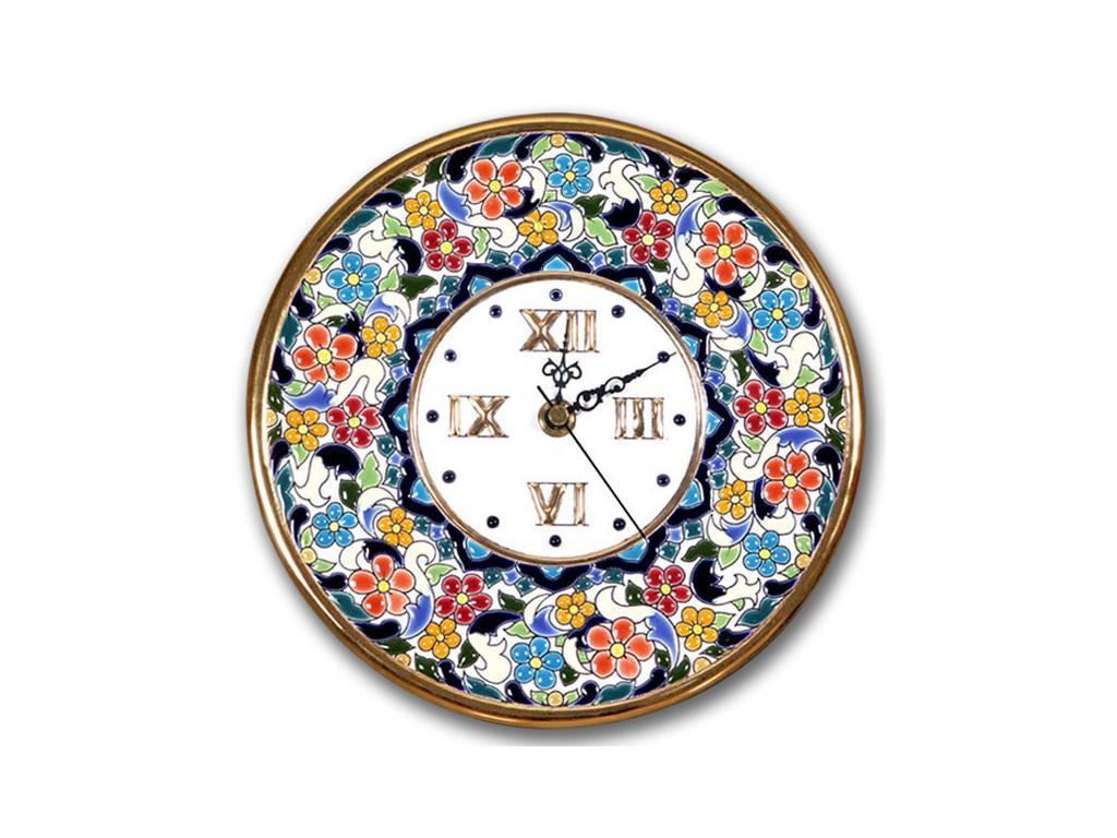 тарелка-часы диаметр 21см Ceramico Artecer  [315-02] золото, разноцветный