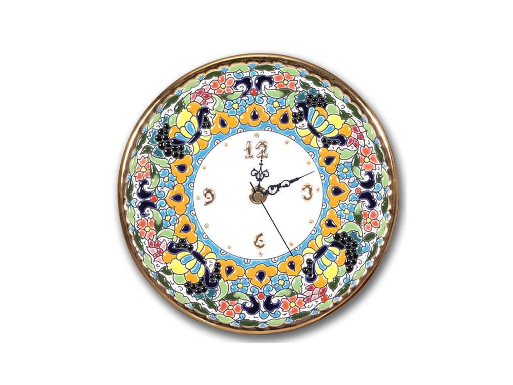 тарелка-часы диаметр 21см Ceramico Artecer  [315-03] золото, разноцветный