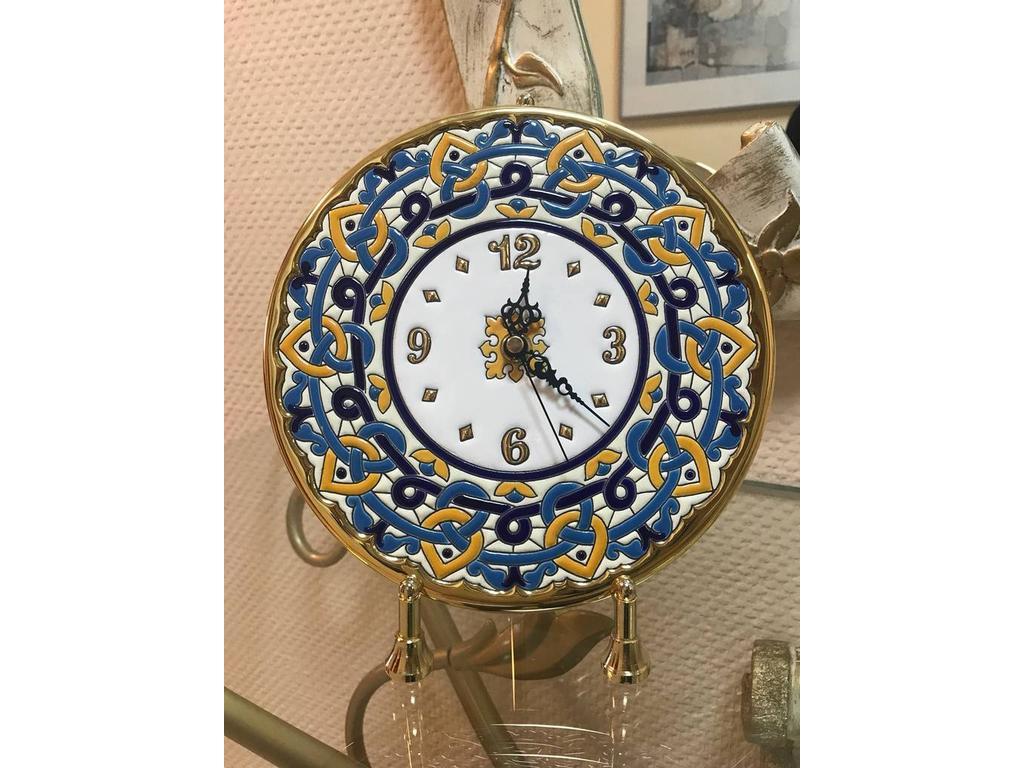 тарелка-часы диаметр 21см Ceramico Artecer  [315-04] золото, разноцветный