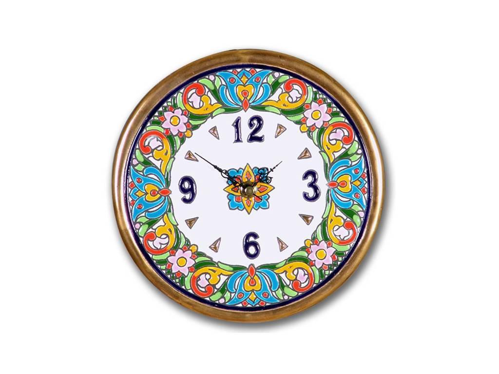 тарелка-часы диаметр 21см Ceramico Artecer  [315-13] золото, разноцветный