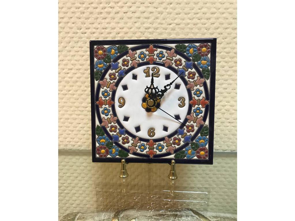 часы настенные 15х15см Ceramico Artecer  [425-04] синий, разноцветный