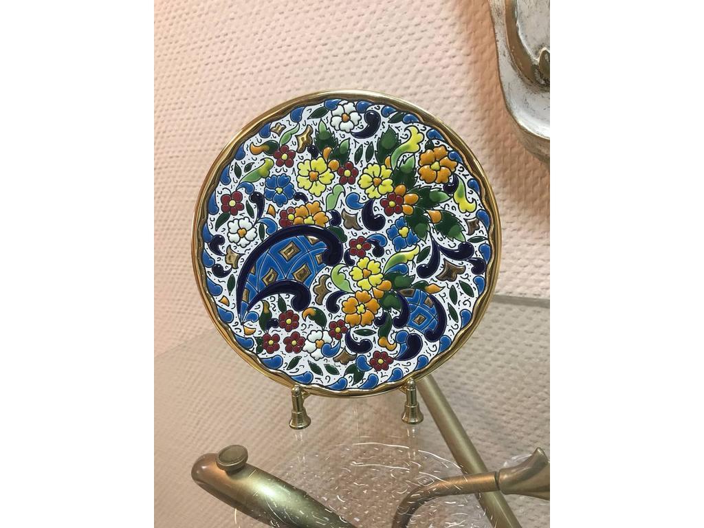 тарелка декоративная 17см Ceramico Artecer  [114-06] золото, разноцветный