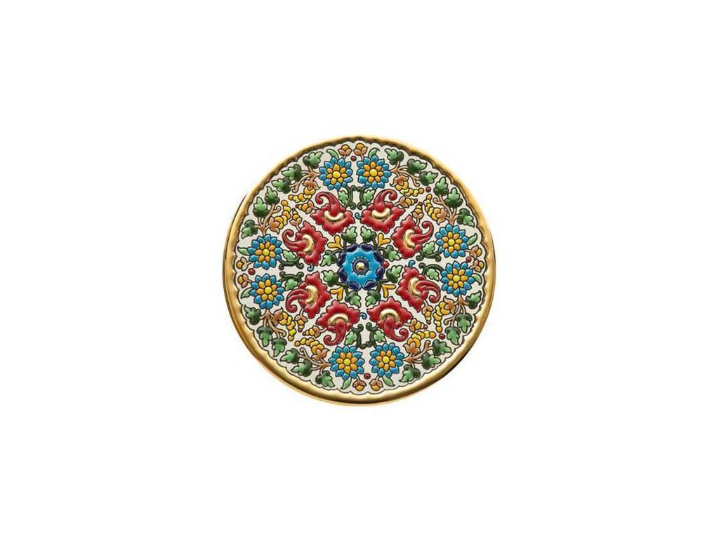 тарелка декоративная 17см Ceramico Artecer  [114-25] золото, разноцветный