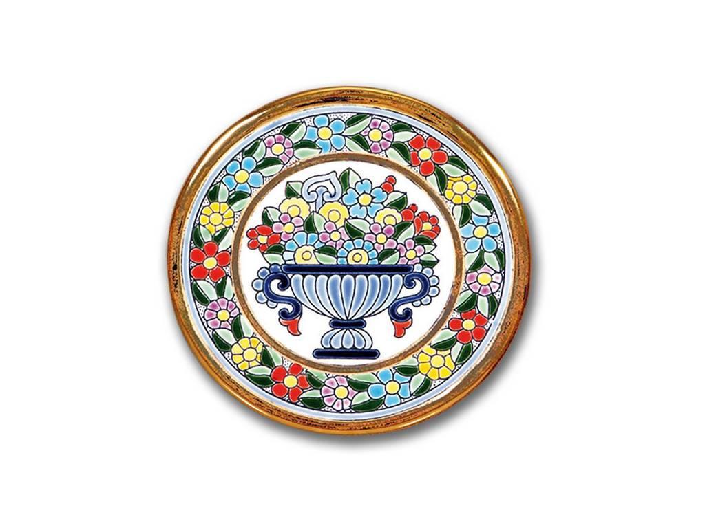 тарелка декоративная 17см Ceramico Artecer  [114-27] золото, разноцветный