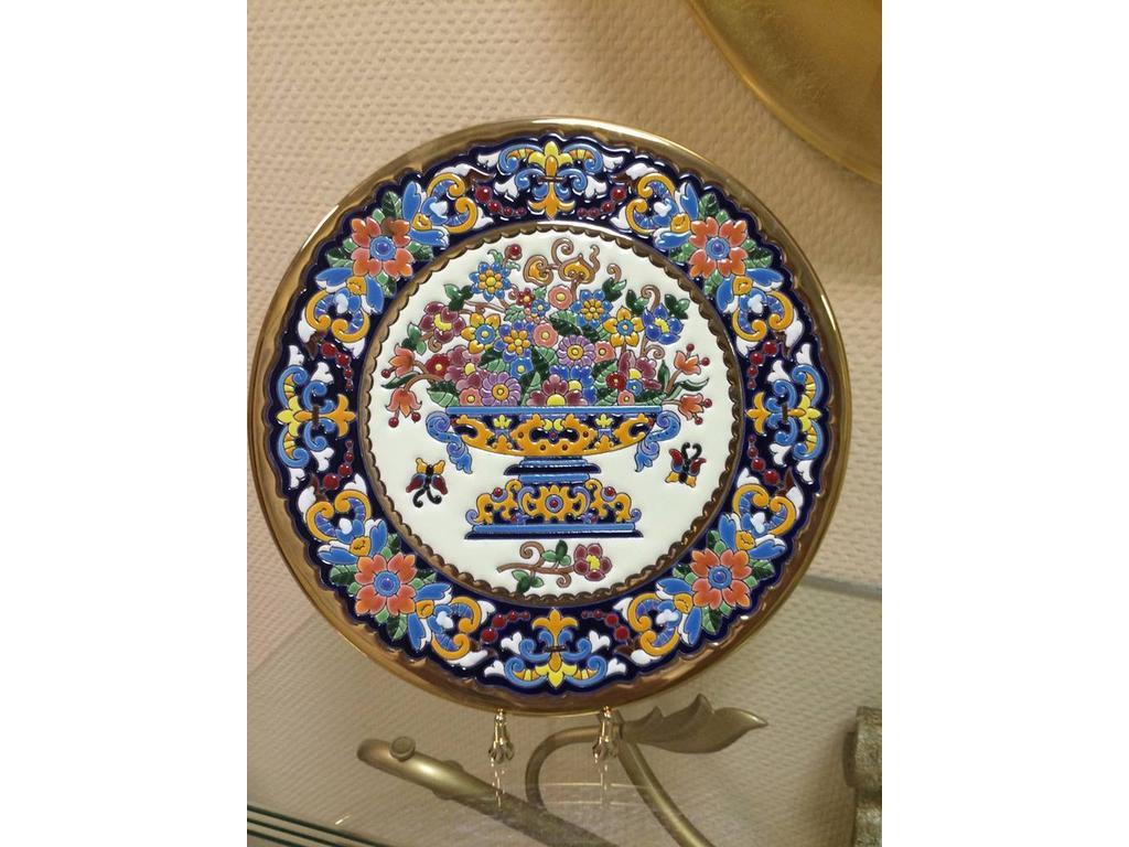 тарелка декоративная 36см Ceramico Artecer  [119-02] золото, разноцветный