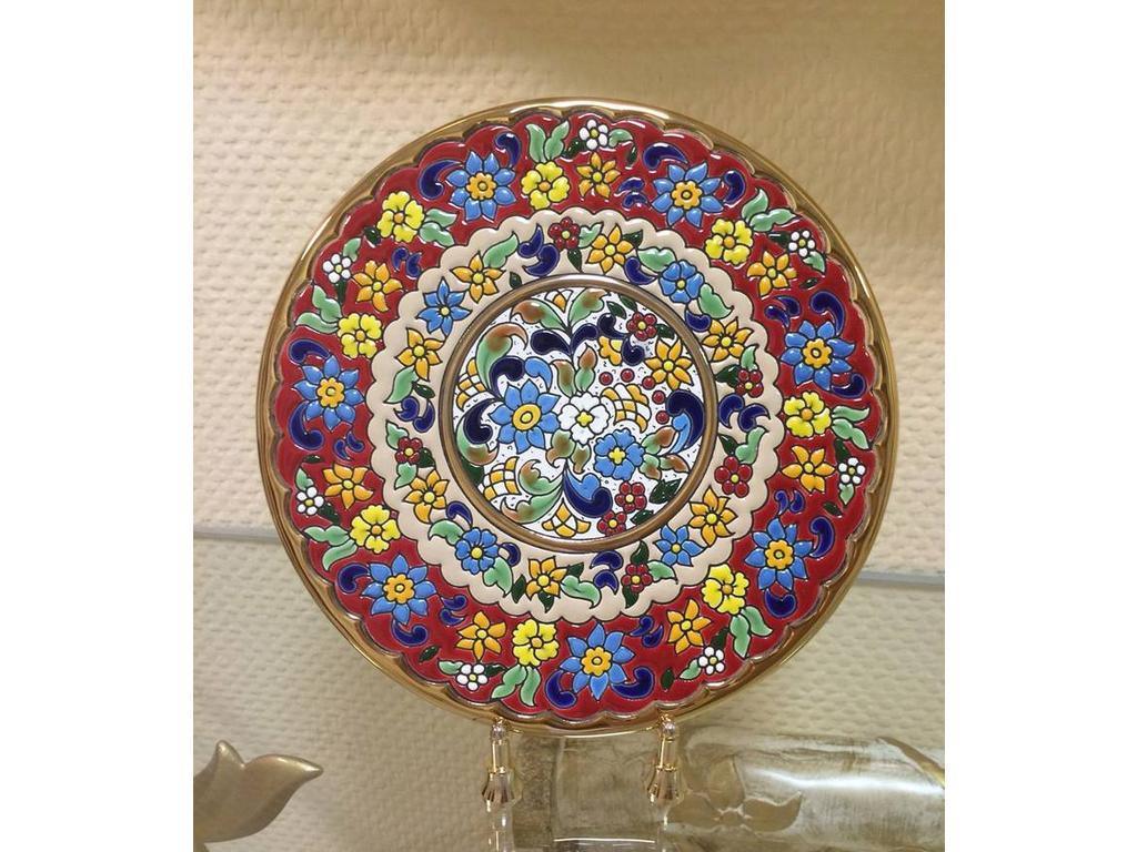 тарелка декоративная 23см Ceramico Artecer  [116-08] золото, разноцветный
