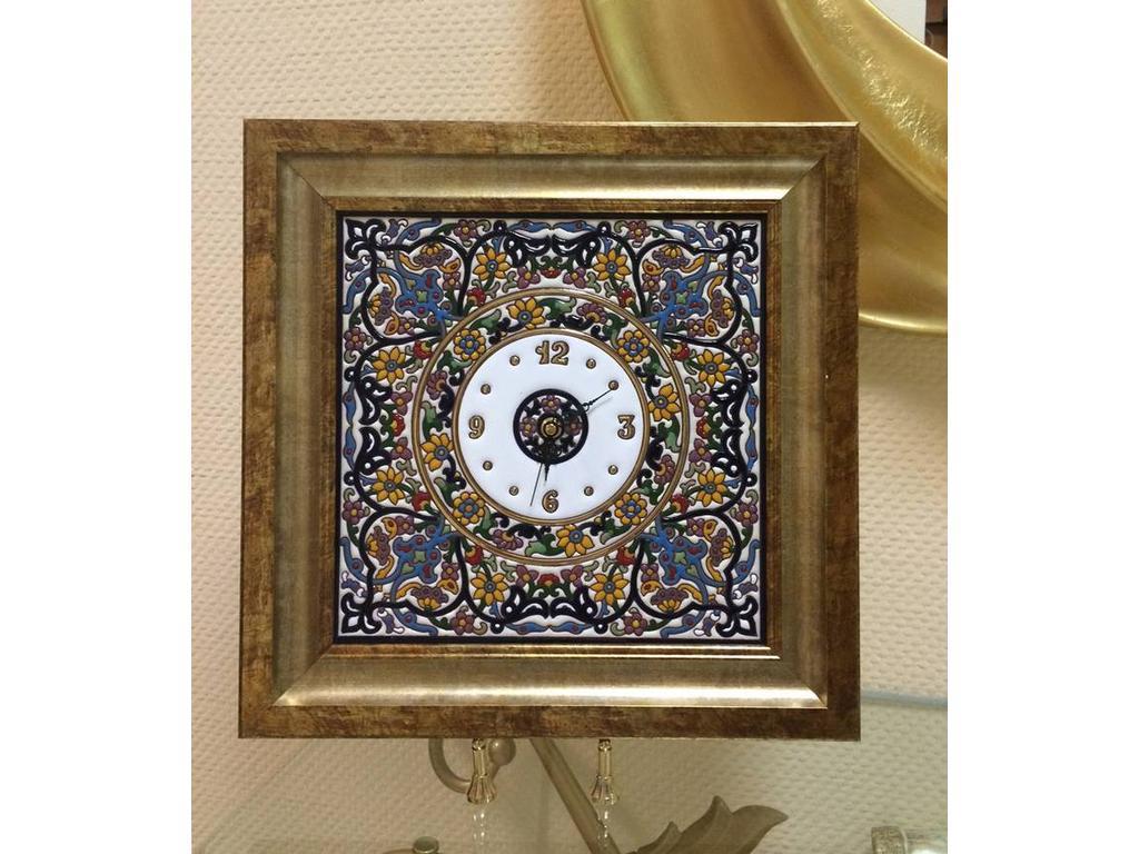 часы настенные 42х42 Ceramico Artecer  [418-03/94] золото, разноцветный