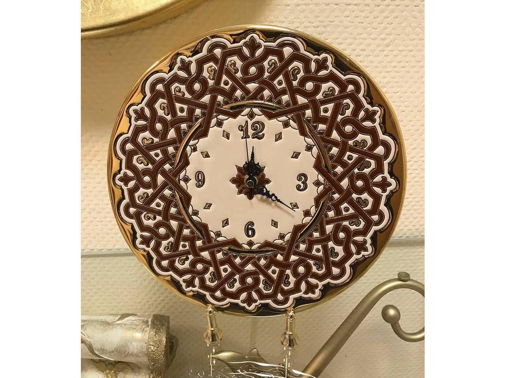 тарелка-часы диаметр 28см Ceramico Artecer  [317-17] золото, разноцветный