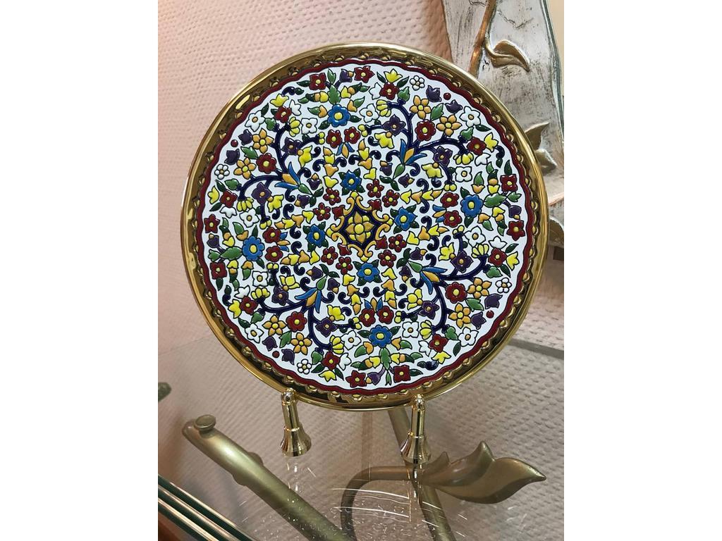 тарелка декоративная 23см Ceramico Artecer  [116-41] золото, разноцветный