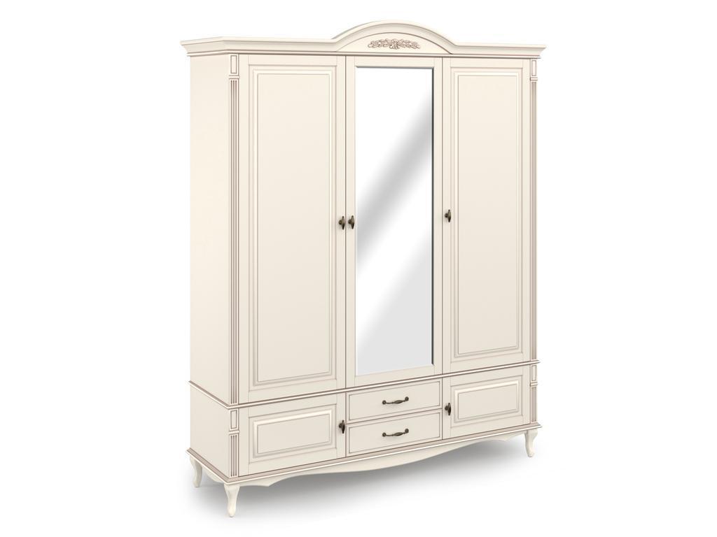 шкаф 3-х дверный  Прованс Arco  [А-18/1752/600-З] белый, патина